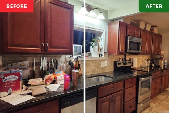 Before and After Kitchen Cleaning