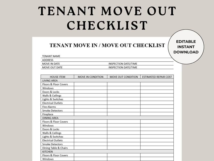Move out cleaning checklist for renters in Denton